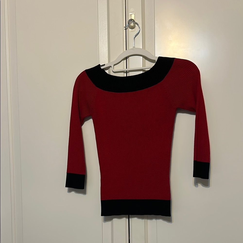 Red and Black Women's Sweater
